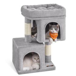 Arbre &agrave; chat tour de jeux 67 cm maison pour chatons jusqu'&agrave; 3 kg grande plate-forme 2 niches griffo