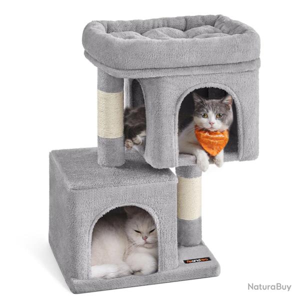 Arbre � chat tour de jeux 67 cm maison pour chatons jusqu'� 3 kg grande plate-forme 2 niches griffo