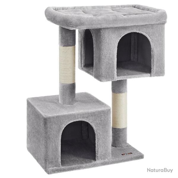 Arbre � chat colonne en sisal pour aiguiser les griffes 2 niches 68 x 48 x 101 cm luxueuses maison