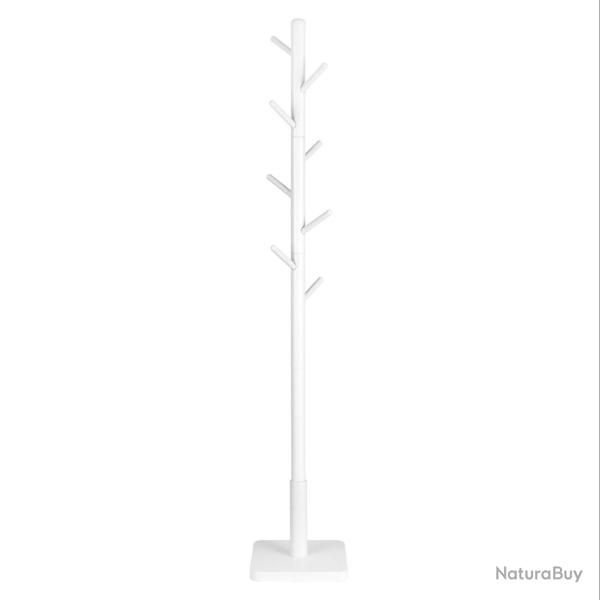 Portemanteau portant � v�tements en bois massif 30 x 30 x 175 cm support sur pieds avec 8 crochets