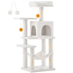 Arbre &agrave; chat hamac tour de jeux 143 cm beige 12_0003850