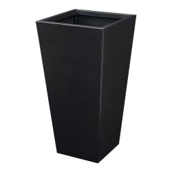 Bac &agrave; plantes pot de fleur 76 x 39 x 39 cm acier galvanis&eacute; noir 03_0008957