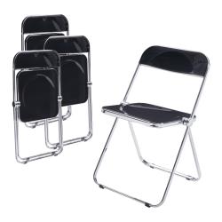 Lot de 4 chaises pliantes camping 74 x 46 x 47 cm noir 03_0009848