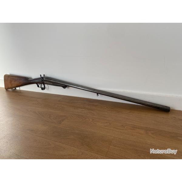 Fusil  chiens extrieurs percussion centrale St Etienne cal 16/65