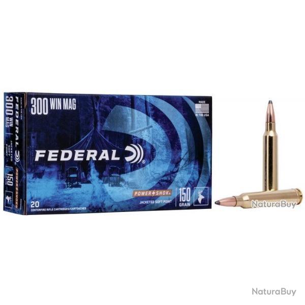 Munitions FEDERAL cal.30-06 power shock 180gr par 20