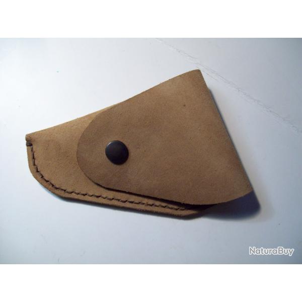 petit tui cuir pour pistolet 6,35 pour gaucher cuir cot chair