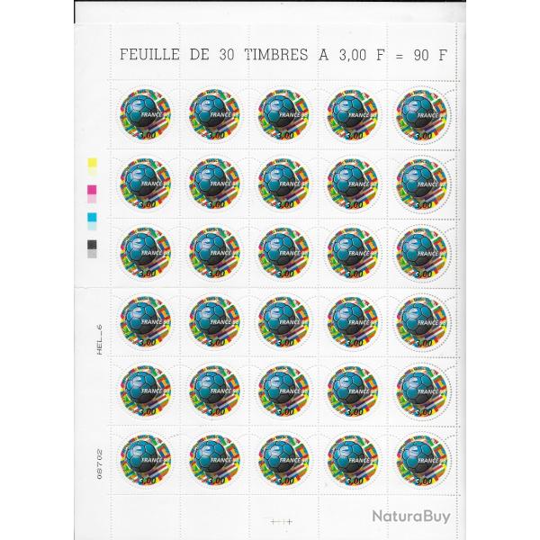 planche enti�re de timbres neufs Fran�ais 9