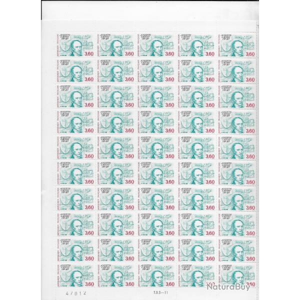 planche enti�re de timbres neufs Fran�ais 20