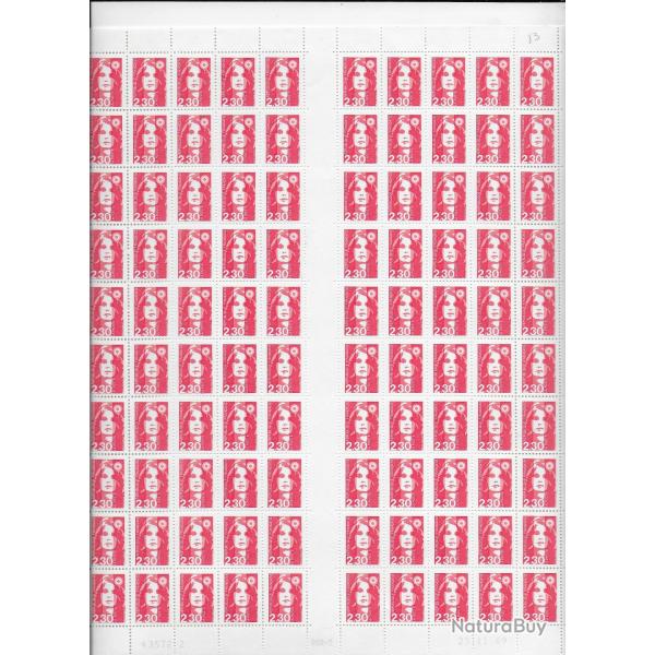 planche enti�re de timbres neufs Fran�ais 22