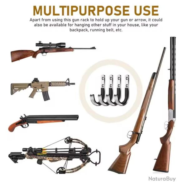 Support mural arme longue (Pour 2 fusils) (2)