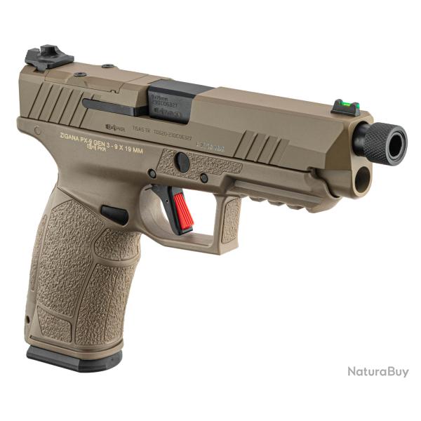 Folie de prix ! Pistolet Tisas PX-9 Tactical FDE Filet - 9mm - 5" - 19 coups - TS321