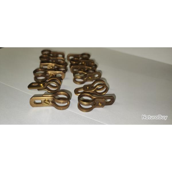 12 BAGUES D'ATTACHE COLVERT DIAM 12MM - LAITON - NEUF