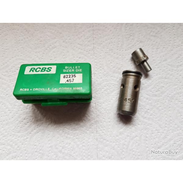 Set RCBS outil recalibreur et son top punch au calibre .457 --compatible Presse LYMAN--