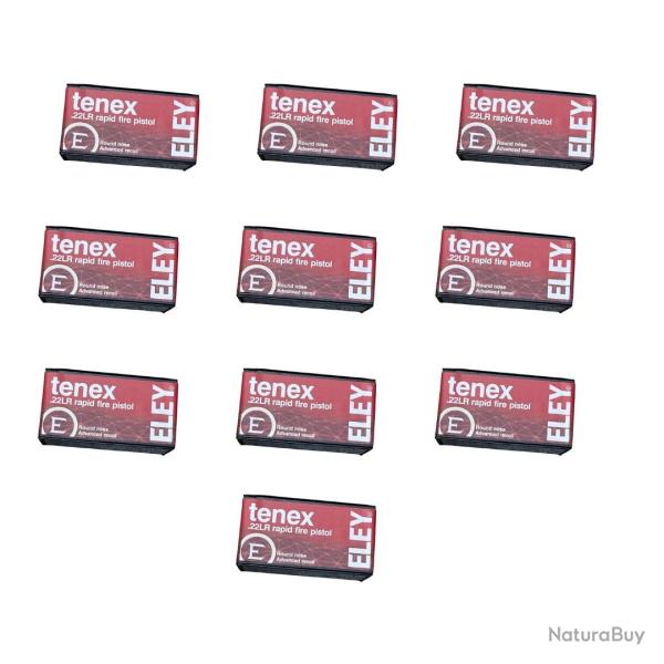 Balle munition 22lr ELEY tenex rapid fire pistol par 500