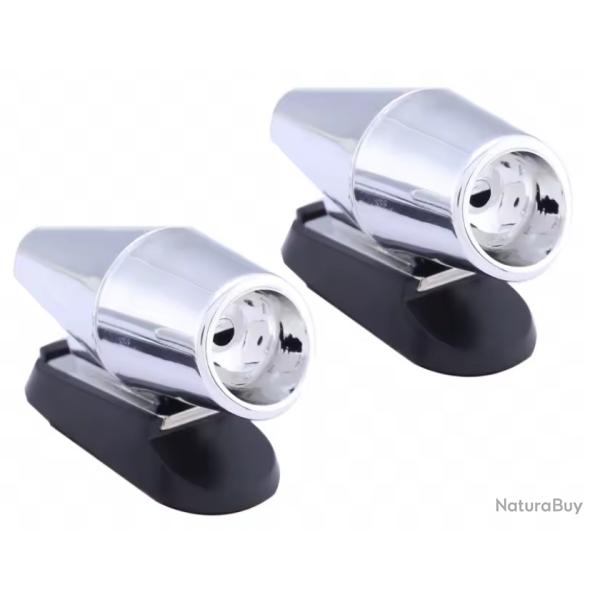 R�pulsif Ultrason Voiture 2PCS Sifflet Anti-Cerf Anti-Gibier Renard Argent