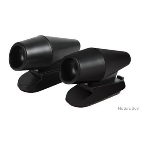Rpulsif Ultrason Voiture 2PCS Sifflet Anti-Cerf Anti-Gibier Noir