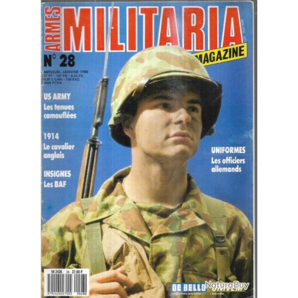 Militaria magazine 28, �puis� �diteur, us army tenues camoufl�es, lee-enfield, officiers germ 35-45,