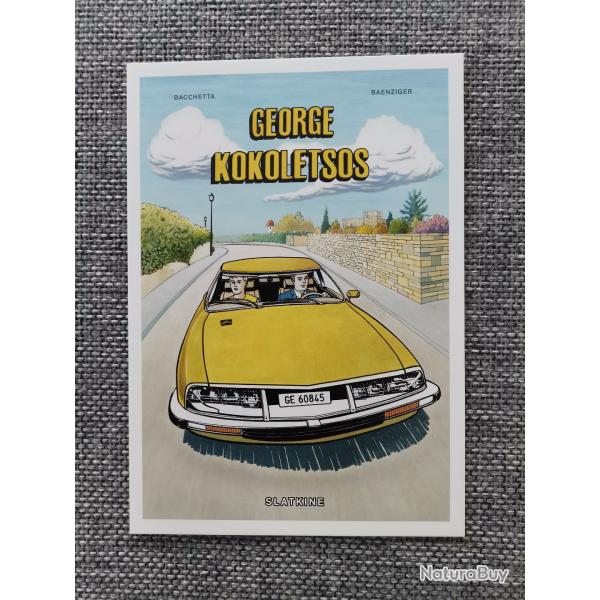 Carte postale BD George Kokoletsos Bacchetta Baenziger Slatkine