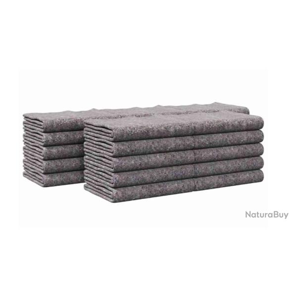 Couvertures d�m�nagement 25 pcs gris 150x200 cm tissu doux polyvalent protection int�rieur