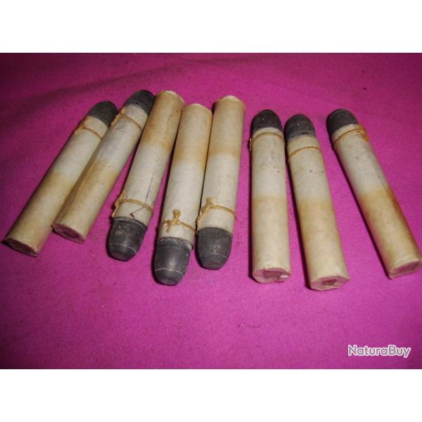 LOT DE 8 CARTOUCHES PAPIER   VOIR COTE