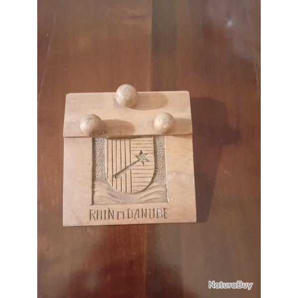 1 �re Arm�e FRANCE LIBRE WWII Porte Cadre RHIN DANUBE Superbe travail du front