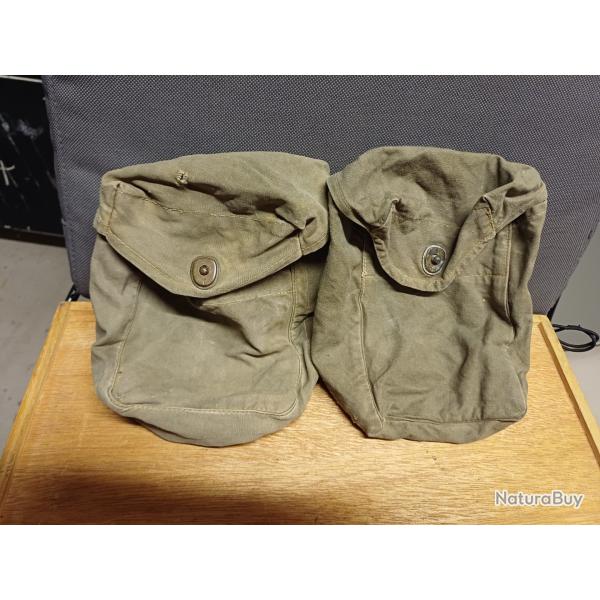 Lot de 2 tuis pour gamelle bidon et couverts de l'Arme Fdrale Yougoslave