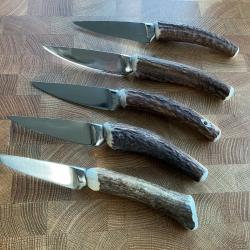 5 couteau  steak bois de cerf