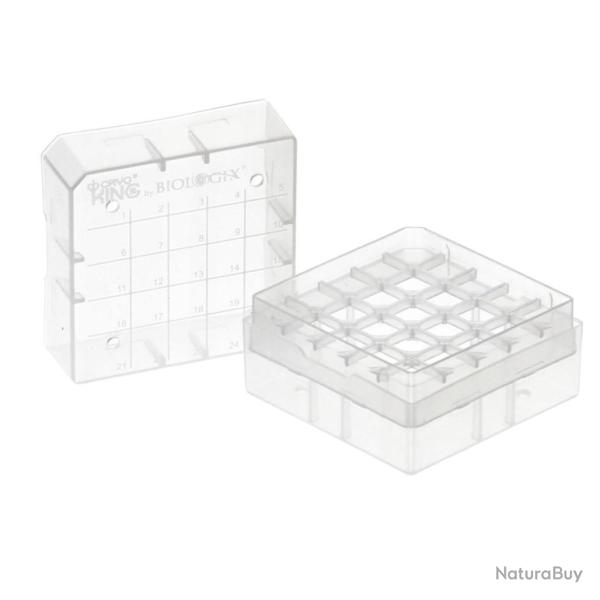 1 bote en polypropylne 25 places pour stocker des dosettes ou de la munition - Blanc