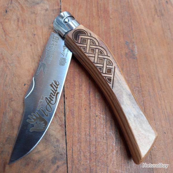 Joli Couteau Portuguais MARTINS PALACOULO INOX Manche en Bois