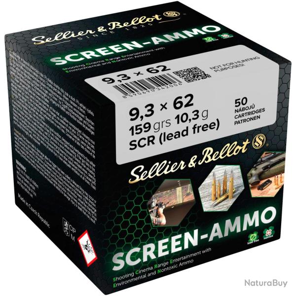 Cartouches cin� tir Screen-Ammo 9,3x62 SCR zinc 159 grs. (Calibre: 9,3x62)