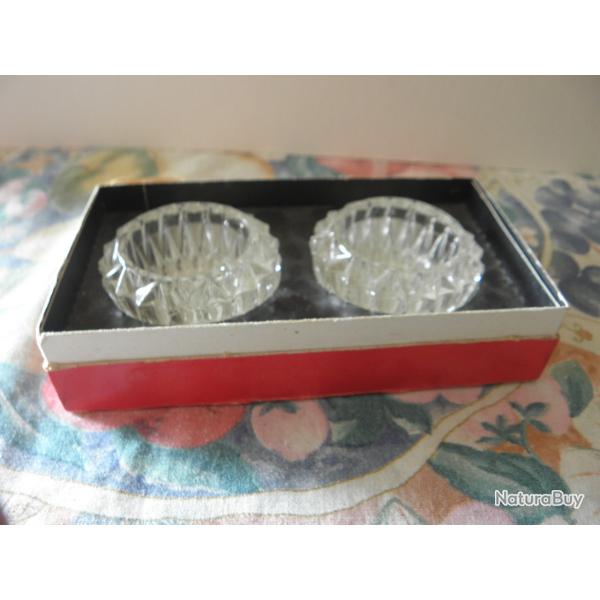 2 vintage cristal sels