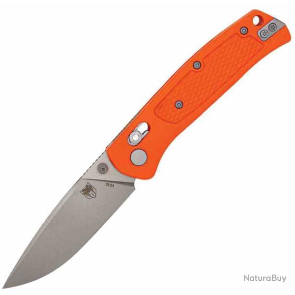 Couteau CobraTec Scout Drop Point Lame Acier VG-10 Manche Grivory Orange Crossbar Lock CBTSCTGRORB