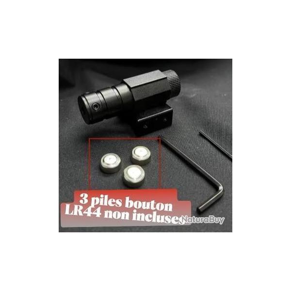 Mini Viseur Laser Rouge Pour Pistolet - Montage Rail 20mm Picatinny Weaver - Airsoft Et Tir Sportif