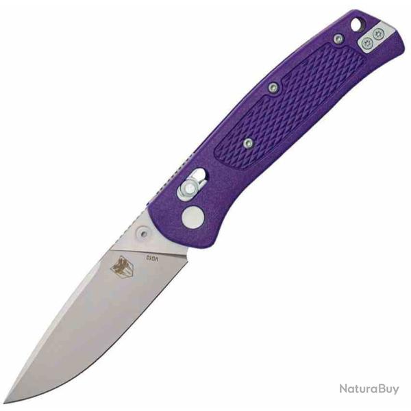 Couteau CobraTec Scout Drop Point Lame Acier VG-10 Manche Grivory Purple Crossbar Lock CBTSCTGRPRB
