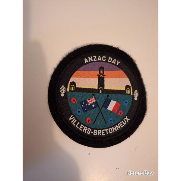 Patch anzac day . Villiers bretonneux.  Bataille de la Somme 1918