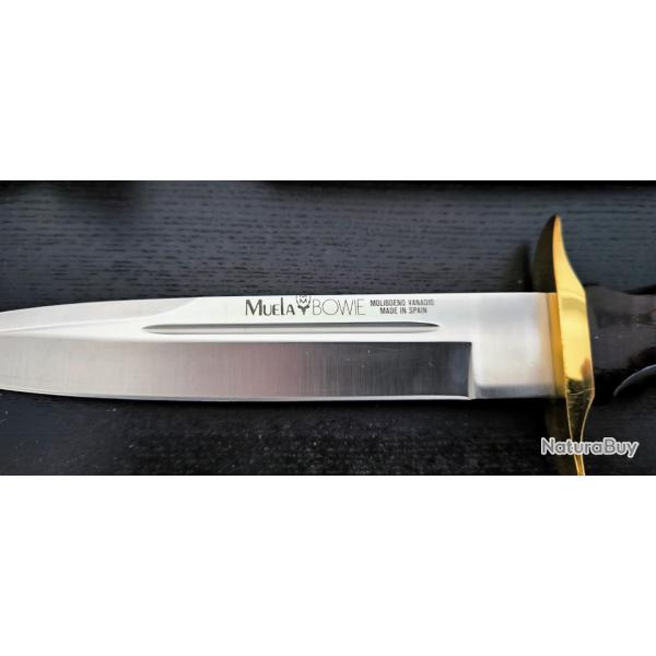 Magnifique couteau fixe de collection ou de chasse, sign� Muela (Espagne), c�l�bre coutellerie artis