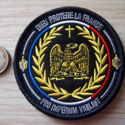 &eacute;cusson aum&ocirc;nier militaire insigne tissu collection dieu prot&egrave;ge la France