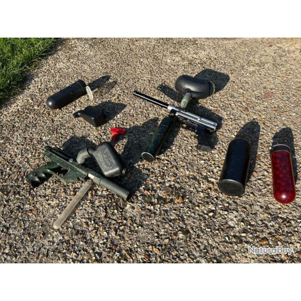 Equipement paintball et 2 pistolets