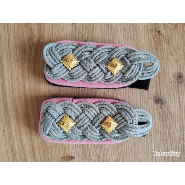 PAIRE DE PATTES D PAULE DE COLONEL DES TROUPES BLINDES,FOND NOIR