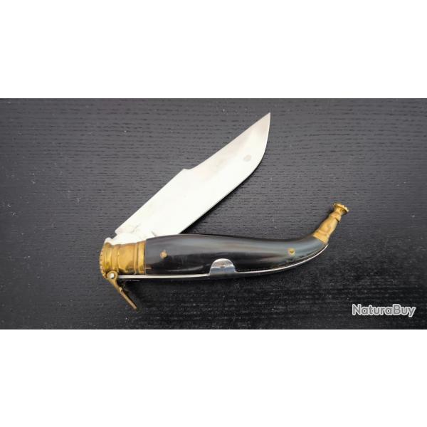 Superbe couteau pliant de fabrication espagnole, sign� Halc�n Vanadio. Mod�le traditionnel avec lame