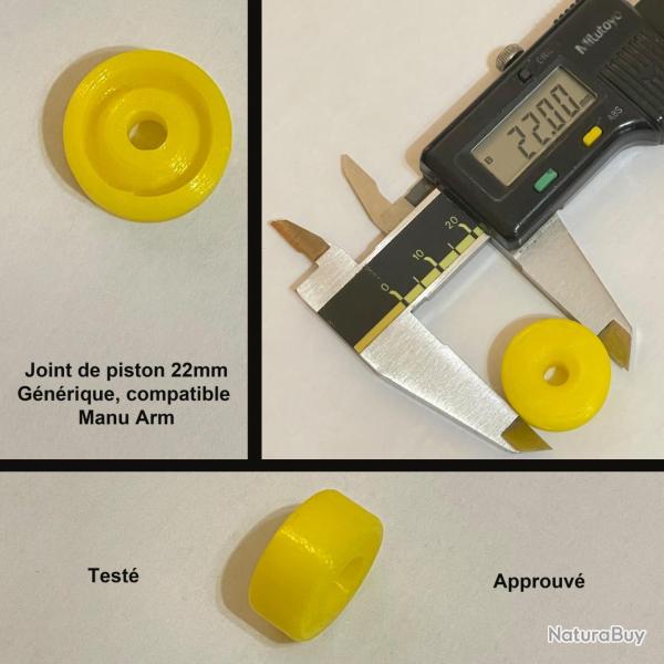 x1 Joint de piston diam�tre 22mm carabine et pistolet � plombs 4.5mm Manu Arm