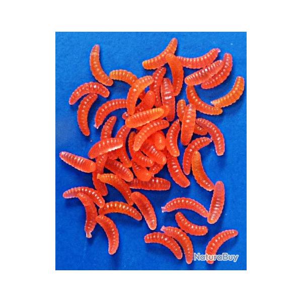 50 LARVES ASTICOTS - plastique - lro