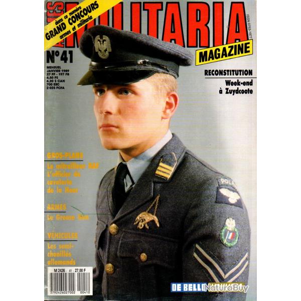 Militaria magazine 41 , grease gun, r�giments artillerie ligne maginot, air gunner raf 1942, kouban