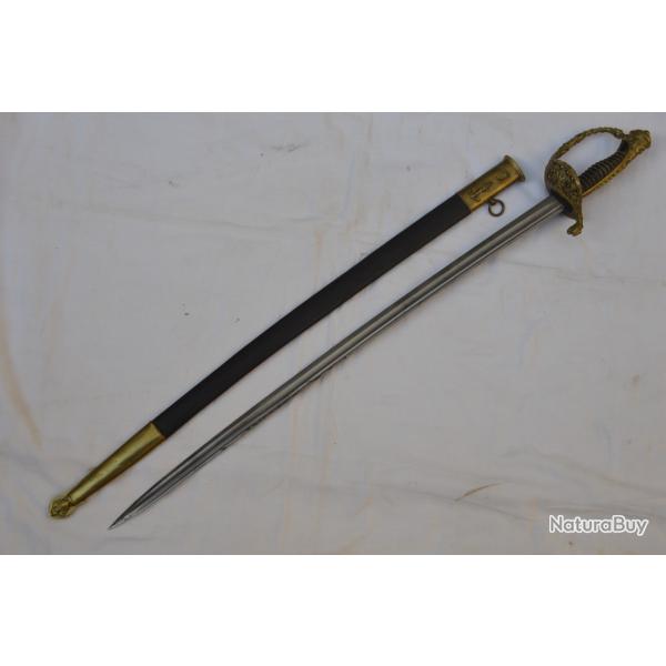 SABRE D'OFFICIER DE MARINE MOD.1837-FRENCH SABRE  NAVAL OFFICER-EPOQUE 3 REPUBLIQUE-GUERRE 1914/18