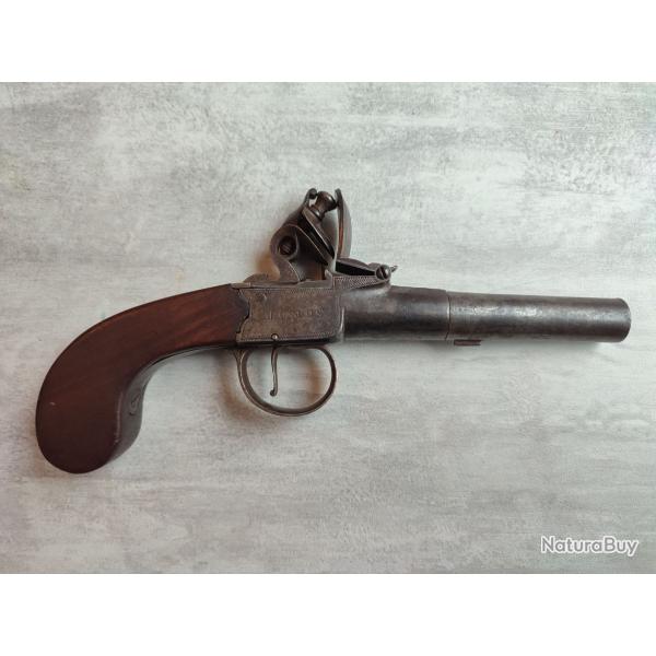 Pistolet  Coffre  Silex Archer, London, vers 1790