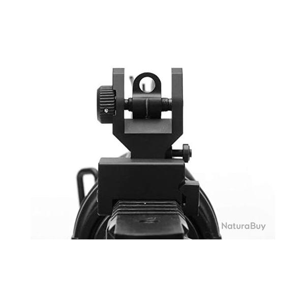 Flip up Avant arri�re Ensemble de Vue en Fer Double Demi-Lune Forme BUIS viseurs pour Montage 20mm