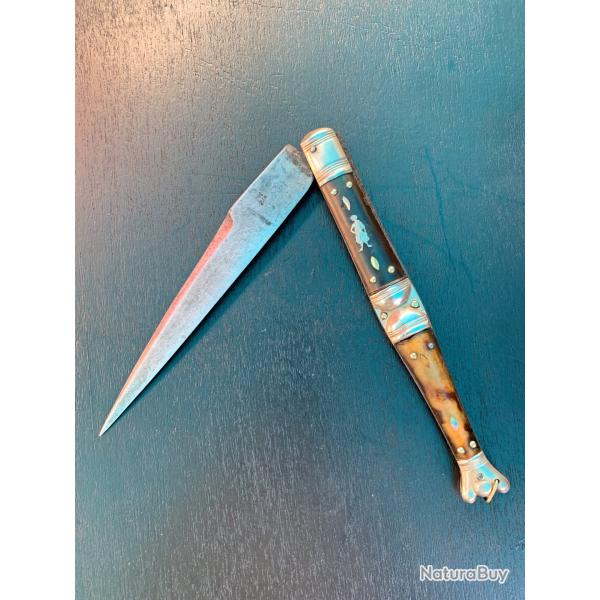 ANCIEN COUTEAU DE THIERS DU XIX, MARQUAGE BEAUVOIR, BEL ETAT GENERAL, NAVAJA