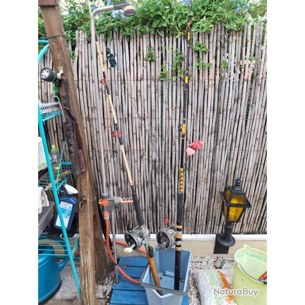 Vends 2 cannes  pche avec moulinets PEN les 2  250 ou 14950 l'unit.