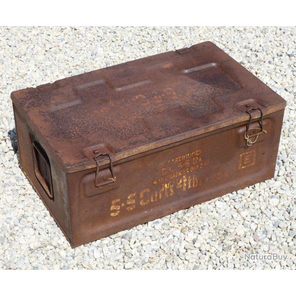 Caisse britannique m�tallique pour canon d'artillerie 5,5 pouces BRA25CAIS002