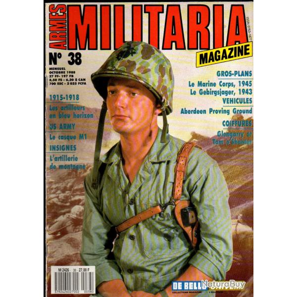 Militaria magazine 38 , glengarry, artilleurs en bleu horizon, casque m1, mas 36 part 2, insignes ra